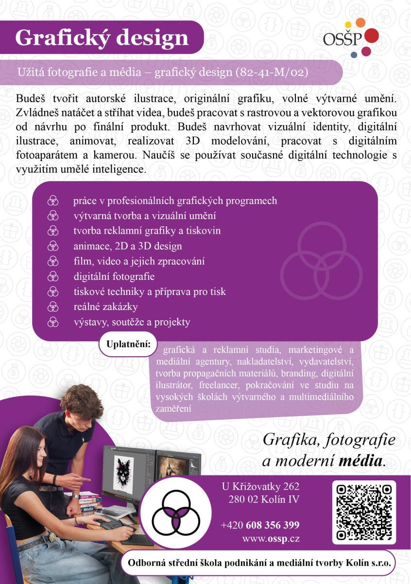 Studuj u nás - Grafika, fotografie a moderní média.