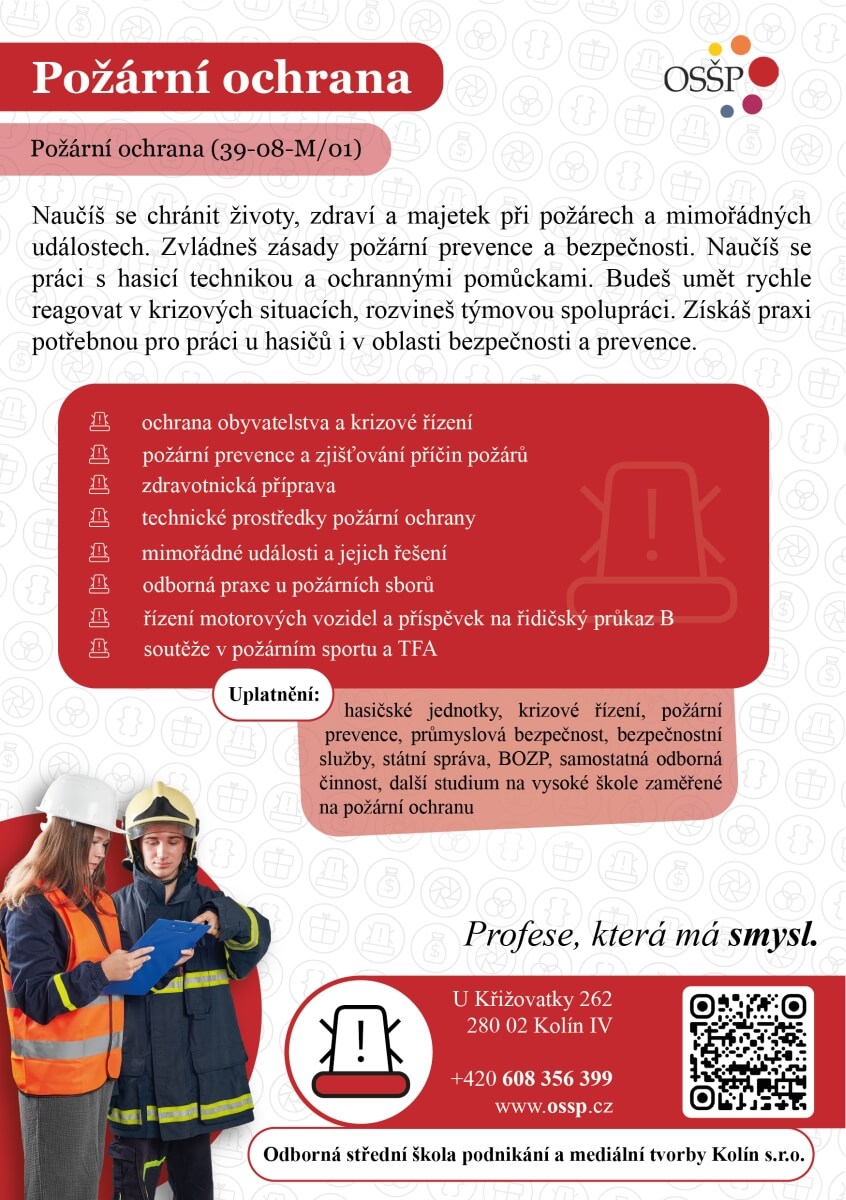 Studuj u nás - Profese, která má smysl.